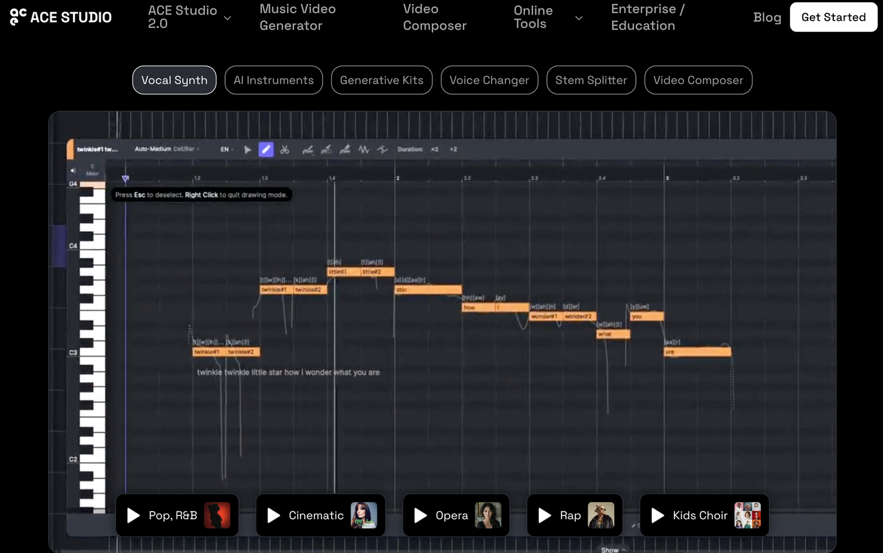 Reviewing the advanced vocal synth and piano roll editor as a key part of our in-depth suno vs ace studio comparison.