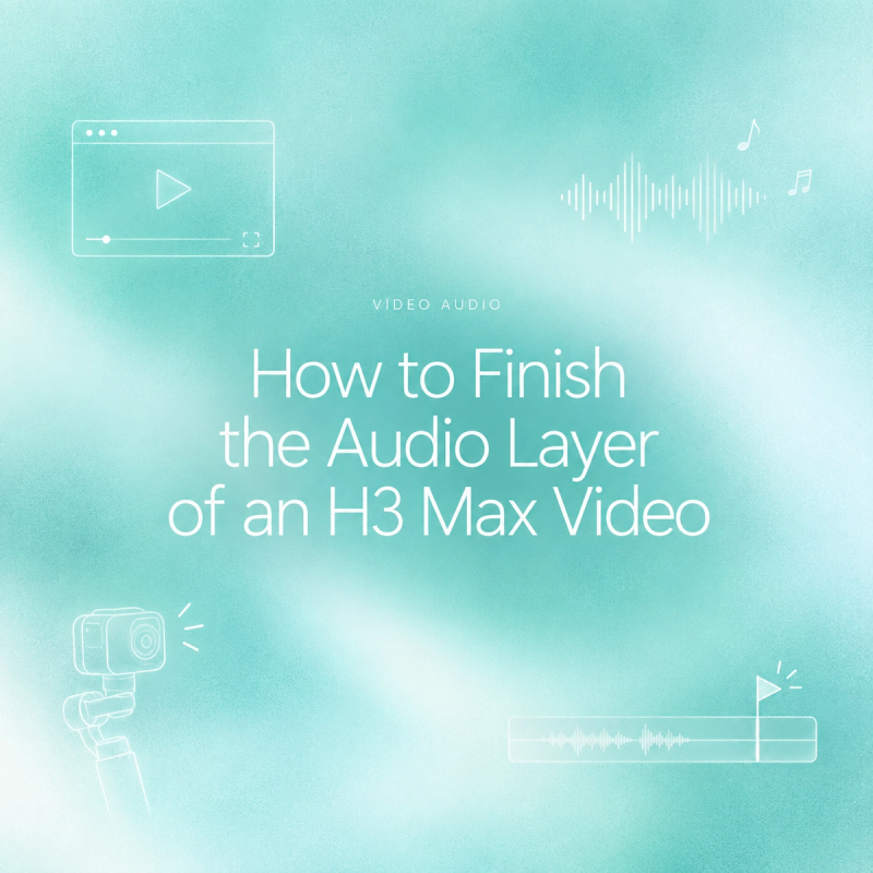 Learn how to finish the audio layer and enhance your H3 Max video music with this step-by-step visual editing guide.