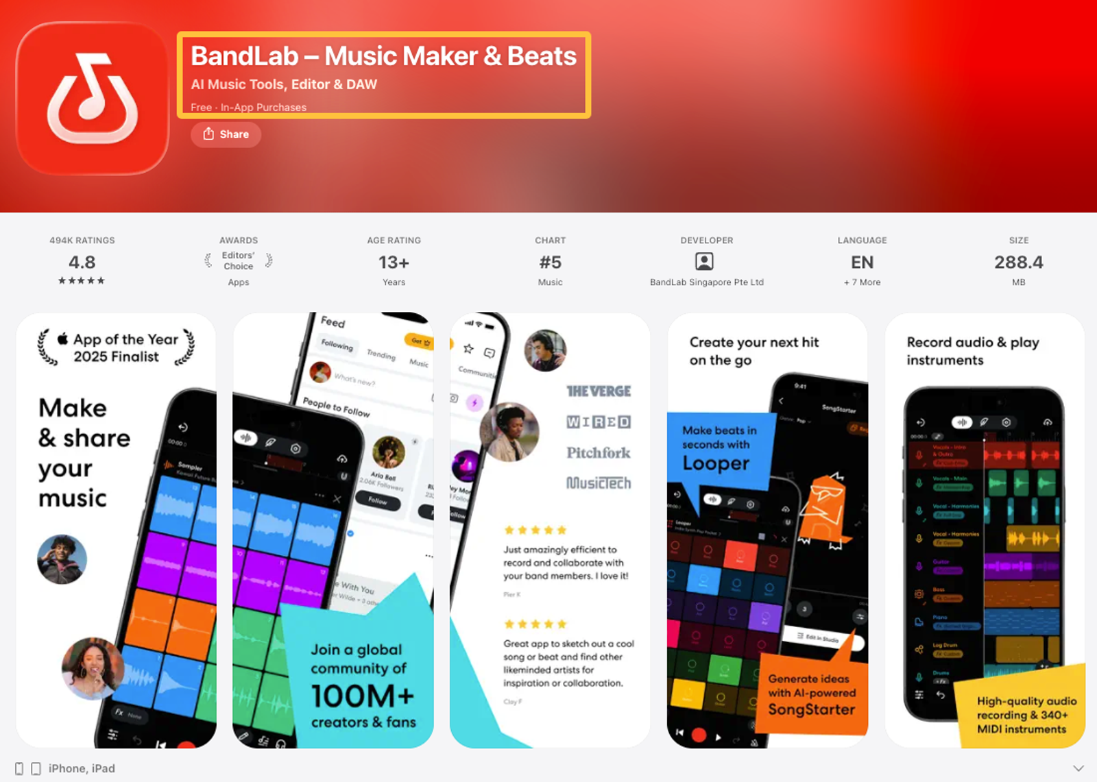 BandLab mobile app preview, rated among the best ai music generation apps 2027 for beat makers.