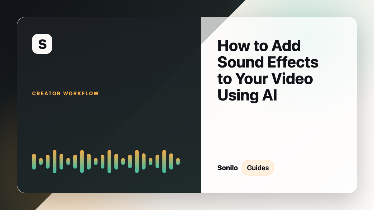 How to Add Sound Effects to Your Video Using AI cover image