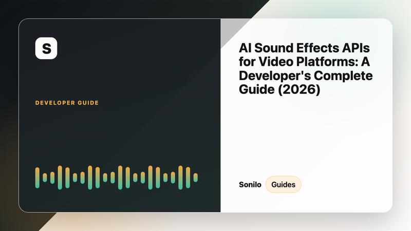 AI Sound Effects APIs for Video Platforms: A Developer's Complete Guide (2026) cover image