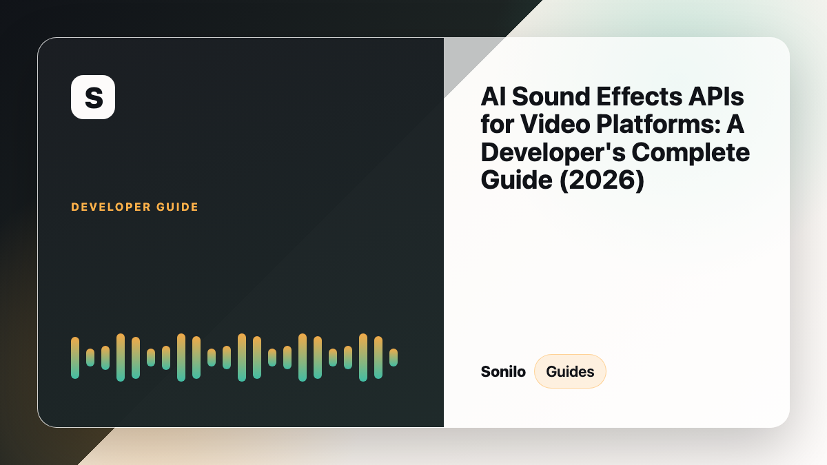 AI Sound Effects APIs for Video Platforms: A Developer's Complete Guide (2026) cover image