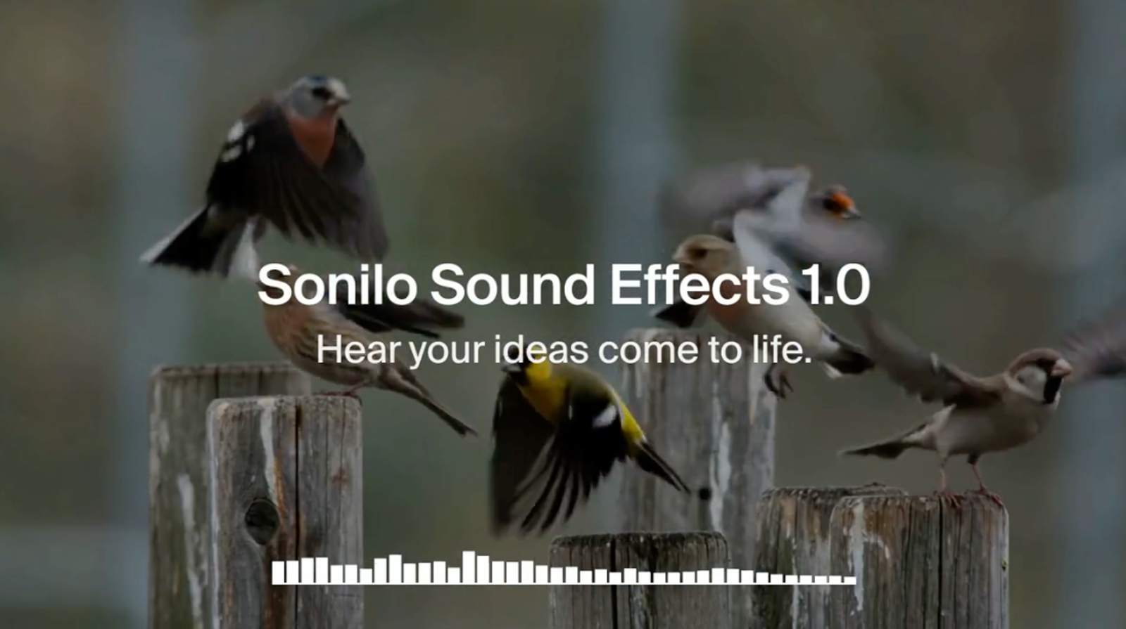  Exemplo do Sonilo Sound Effects para adicionar efeitos sonoros ao vídeo com IA com precisão.