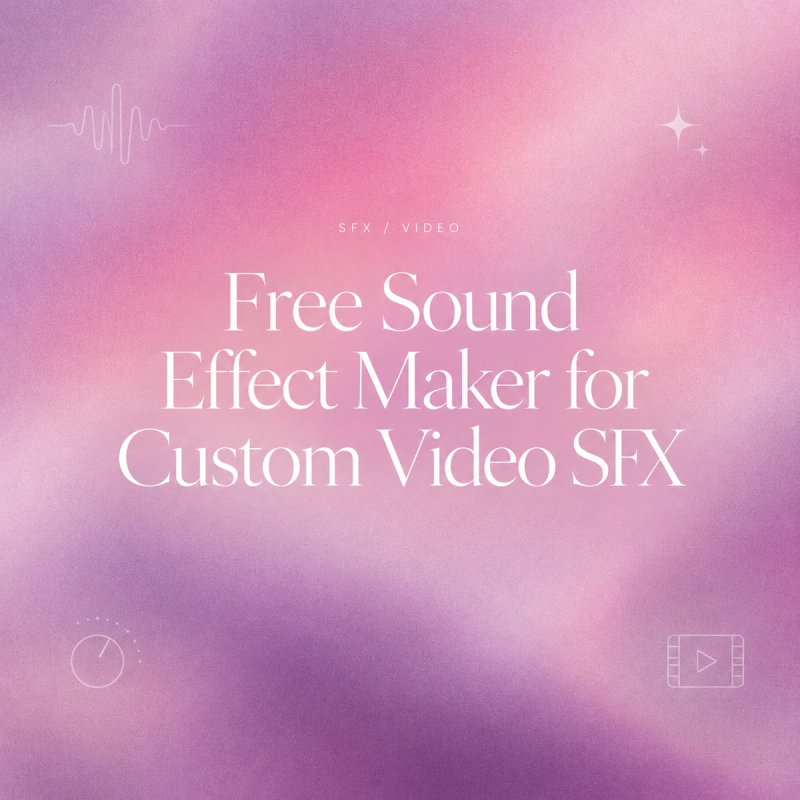  Free sound effect maker free online tool for custom video SFX and audio editing.