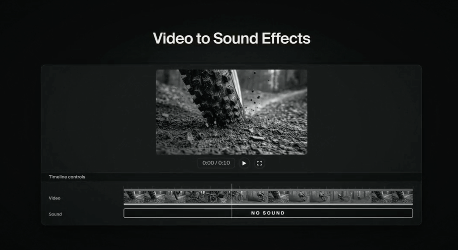  AI video to sound effect maker free generator syncing sound with video timeline.