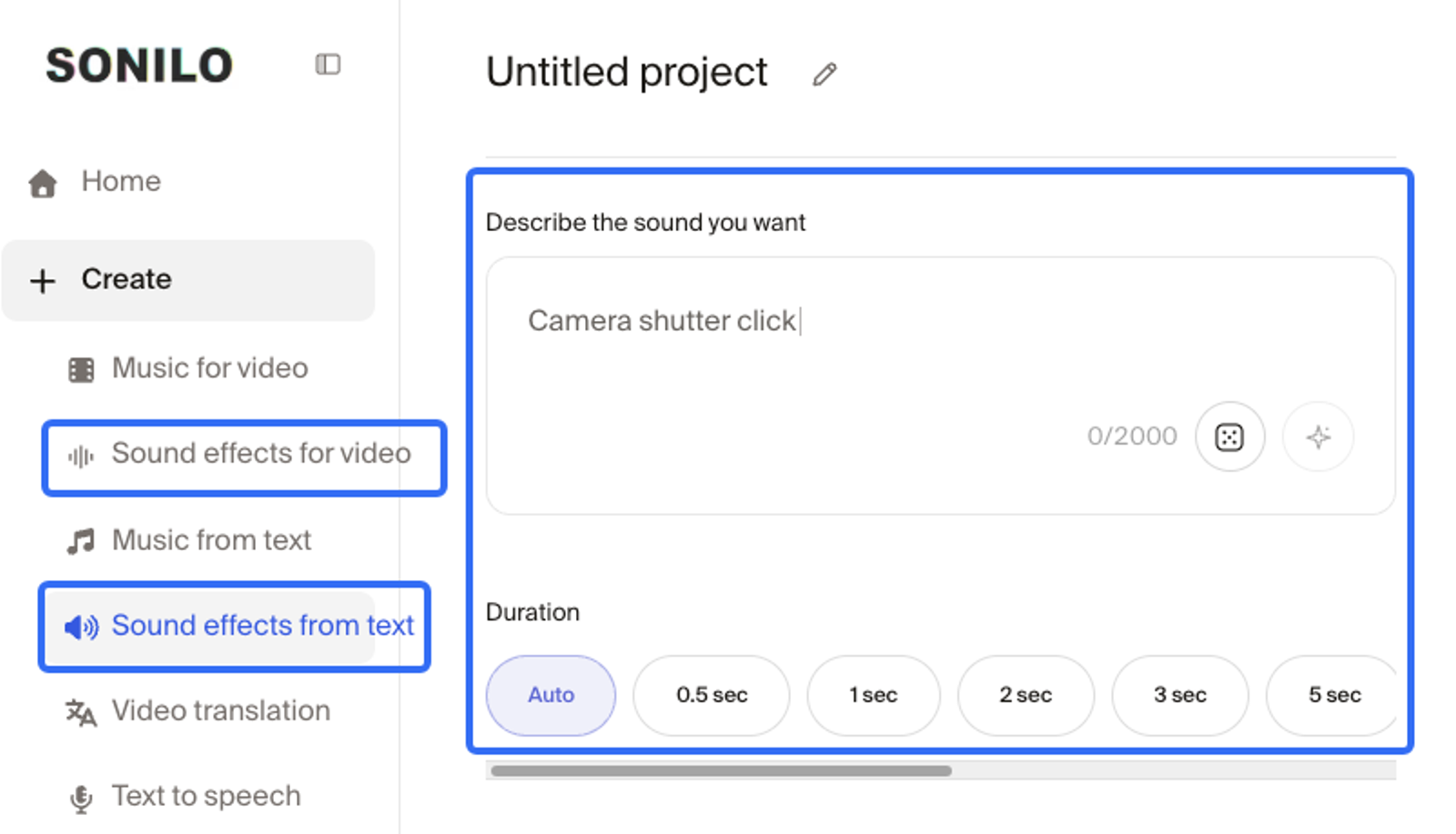  AI sound effect generator interface for creating original free meme sound effects.