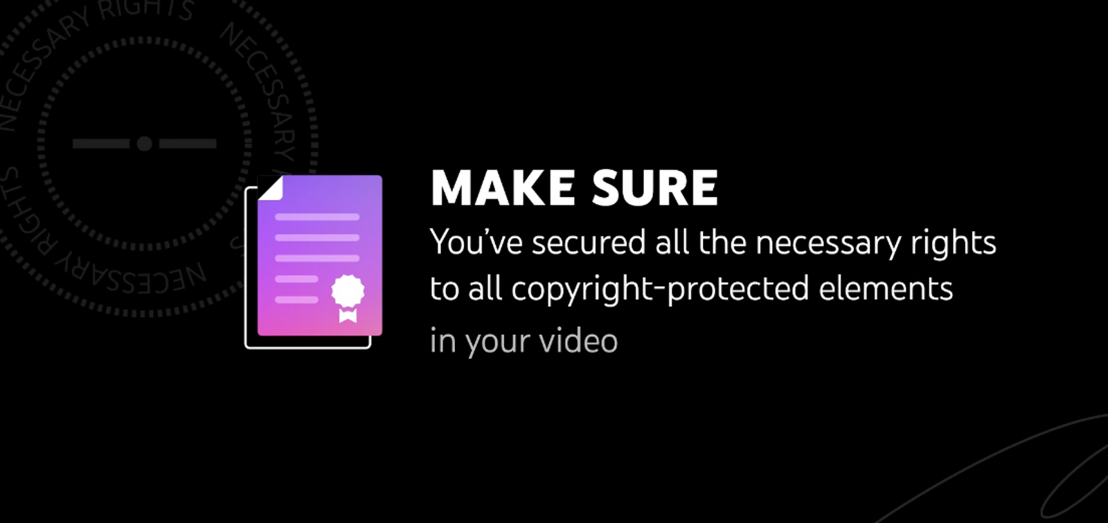 A reminder to secure copyright permissions when choosing the best music for wedding video projects.