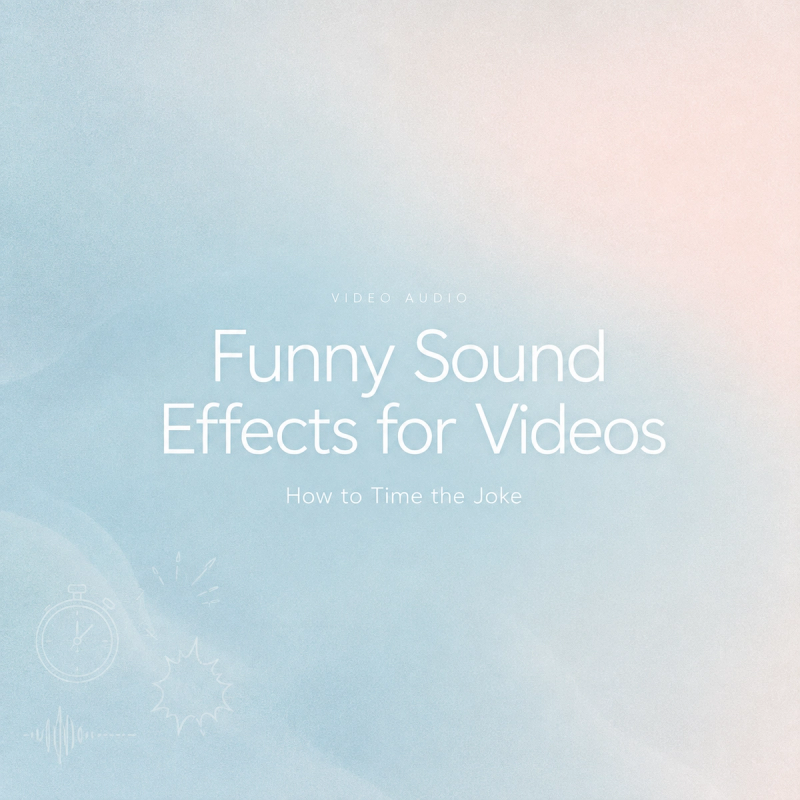 Learn the best timing techniques with this guide on funny sound effects for videos.