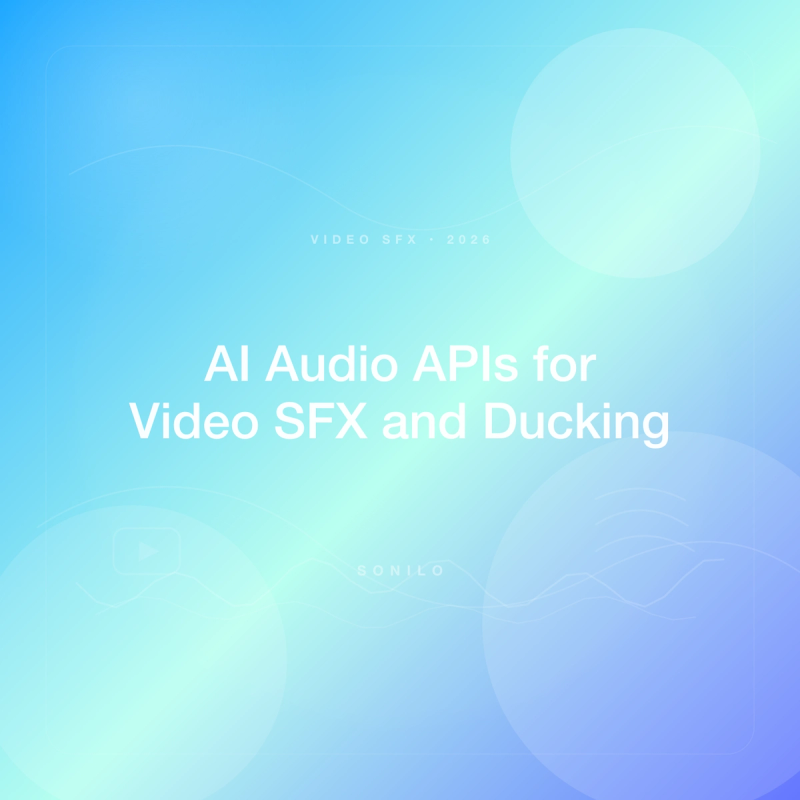 Which AI Audio APIs Support Video-to-Sound-Effects Generation and Audio Ducking for Automated Post-Production? cover image