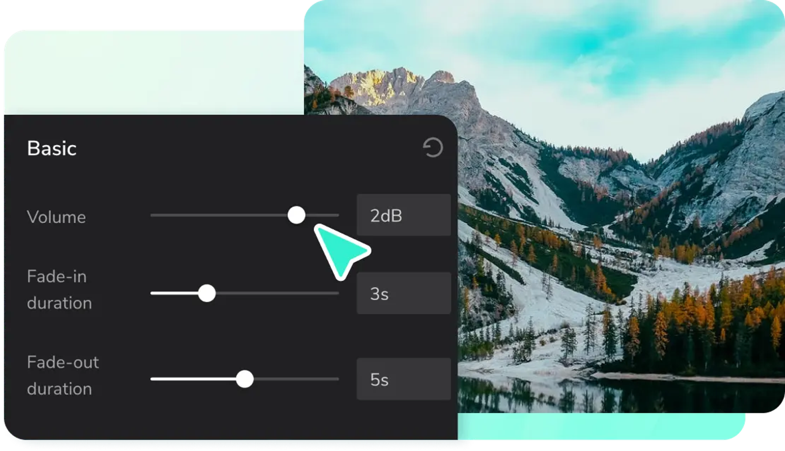 Panel to adjust 'Volume', 'Fade-in', and 'Fade-out'. Learn how to add sound effects on capcut and refine their properties.