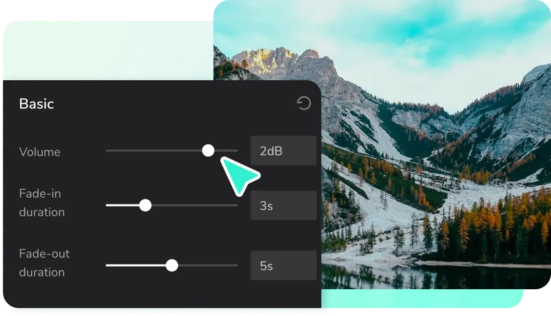 Panel to adjust 'Volume', 'Fade-in', and 'Fade-out'. Learn how to add sound effects on capcut and refine their properties.
