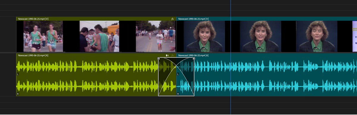 Use a crossfade transition between two audio tracks to achieve a flawless premiere music fade out in your edit.