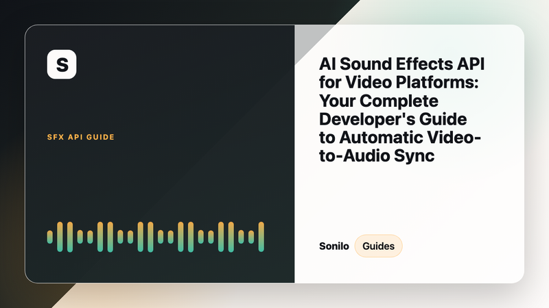 AI Sound Effects API for Video Platforms: Your Complete Developer's Guide to Automatic Video-to-Audio Sync cover image