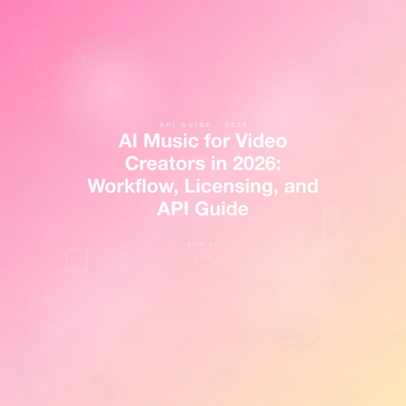 AI Music for Video Creators in 2026: Workflow, Licensing, and API Guide cover image