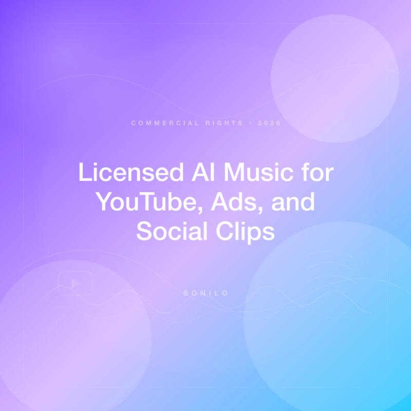 Licensed AI-Generated Music for YouTube, Ads & Social Clips: A Creator's Complete Guide cover image