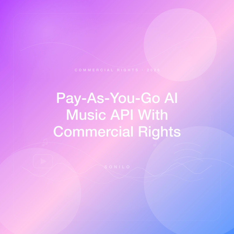 What Is the Best Pay-As-You-Go AI Music API With Commercial Use Rights? cover image