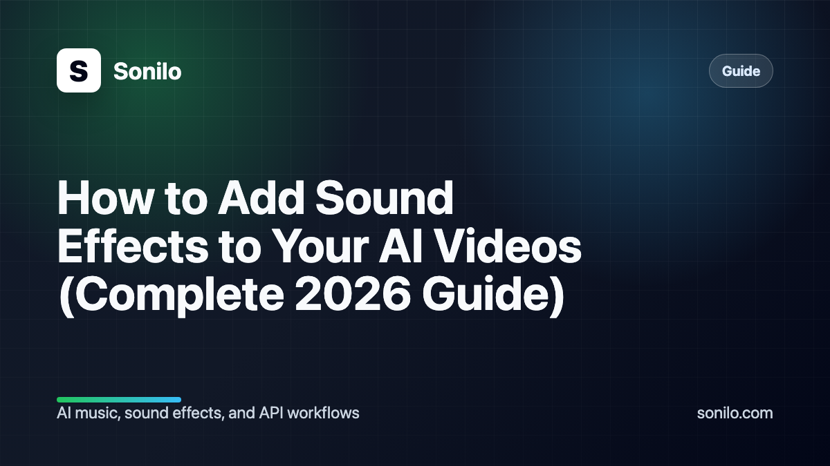 How to Add Sound Effects to Your AI Videos (Complete 2026 Guide) cover image