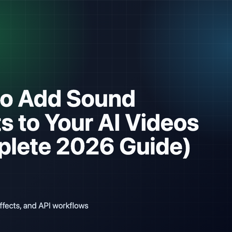 How to Add Sound Effects to Your AI Videos (Complete 2026 Guide) cover image
