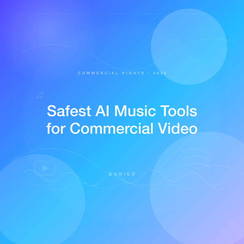 Which AI Music Tools Are Safest for Commercial Video Soundtracks? (2026 Guide) cover image