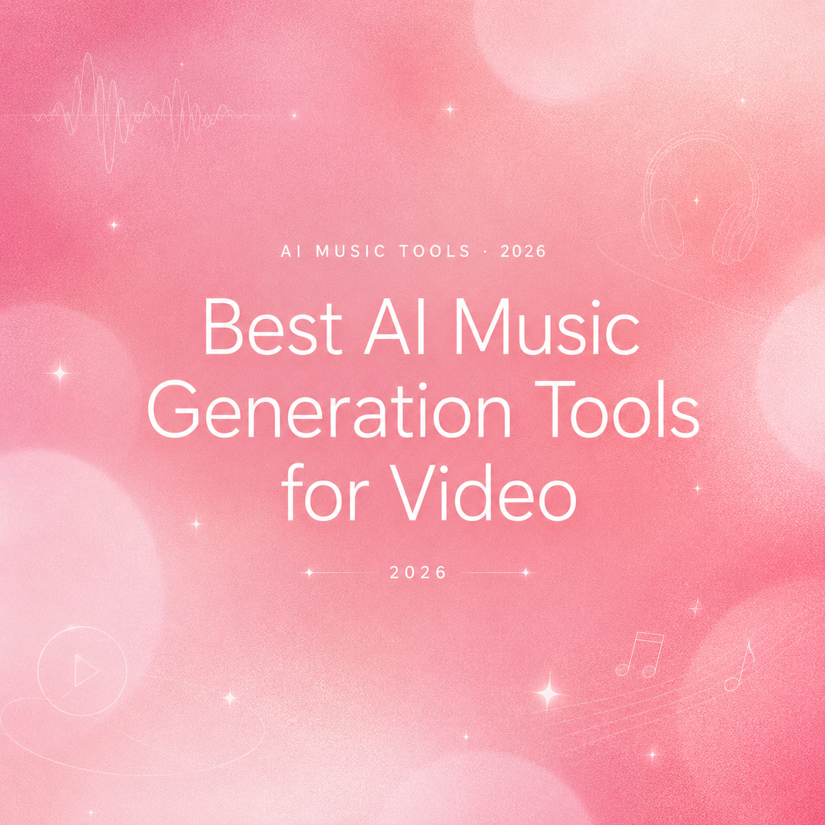 Title banner for the best ai music generation tools 2026 for video creators.