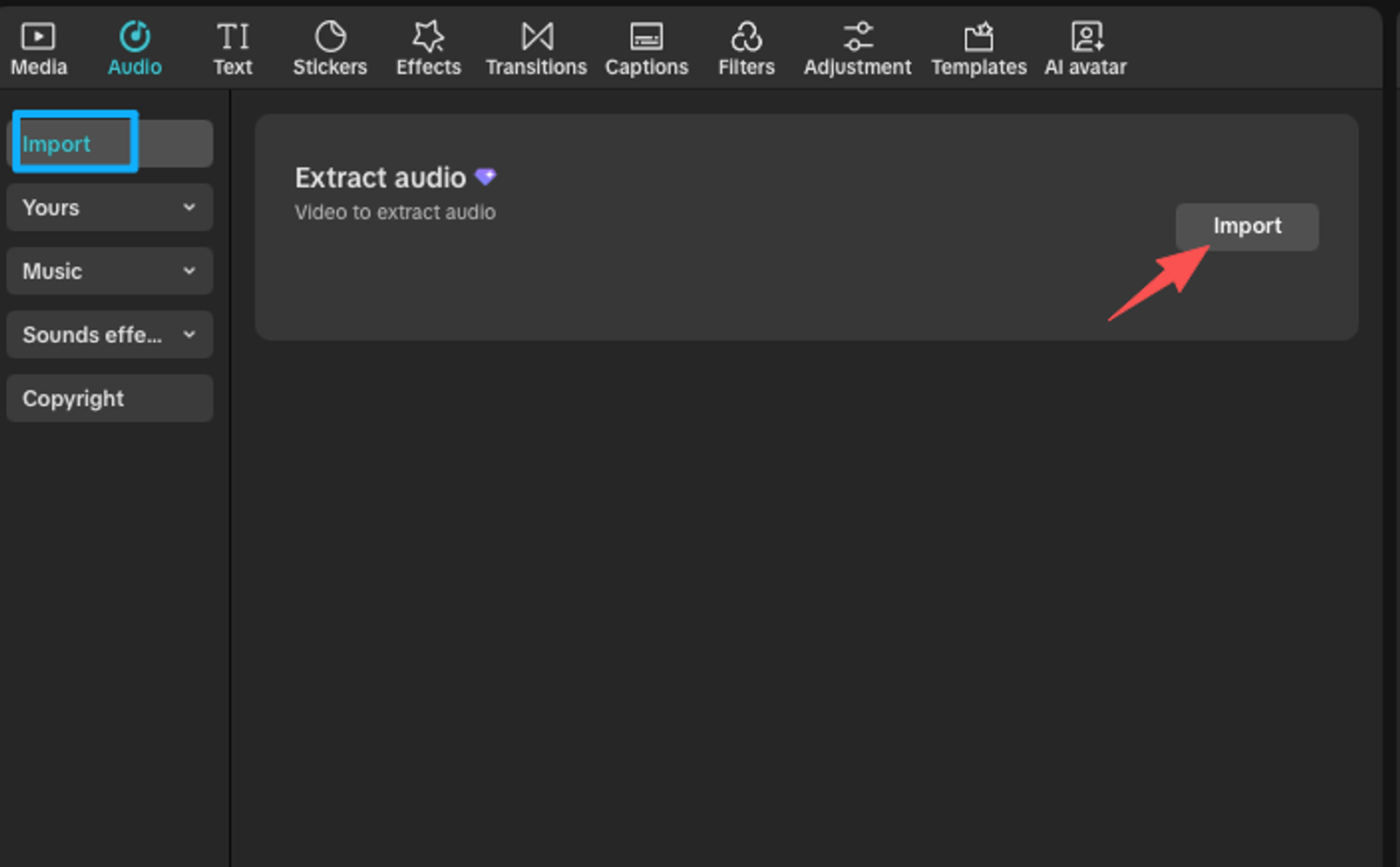 Use the import audio feature in your video editing software to easily add mp3 to mp4 and enhance your video soundtracks.