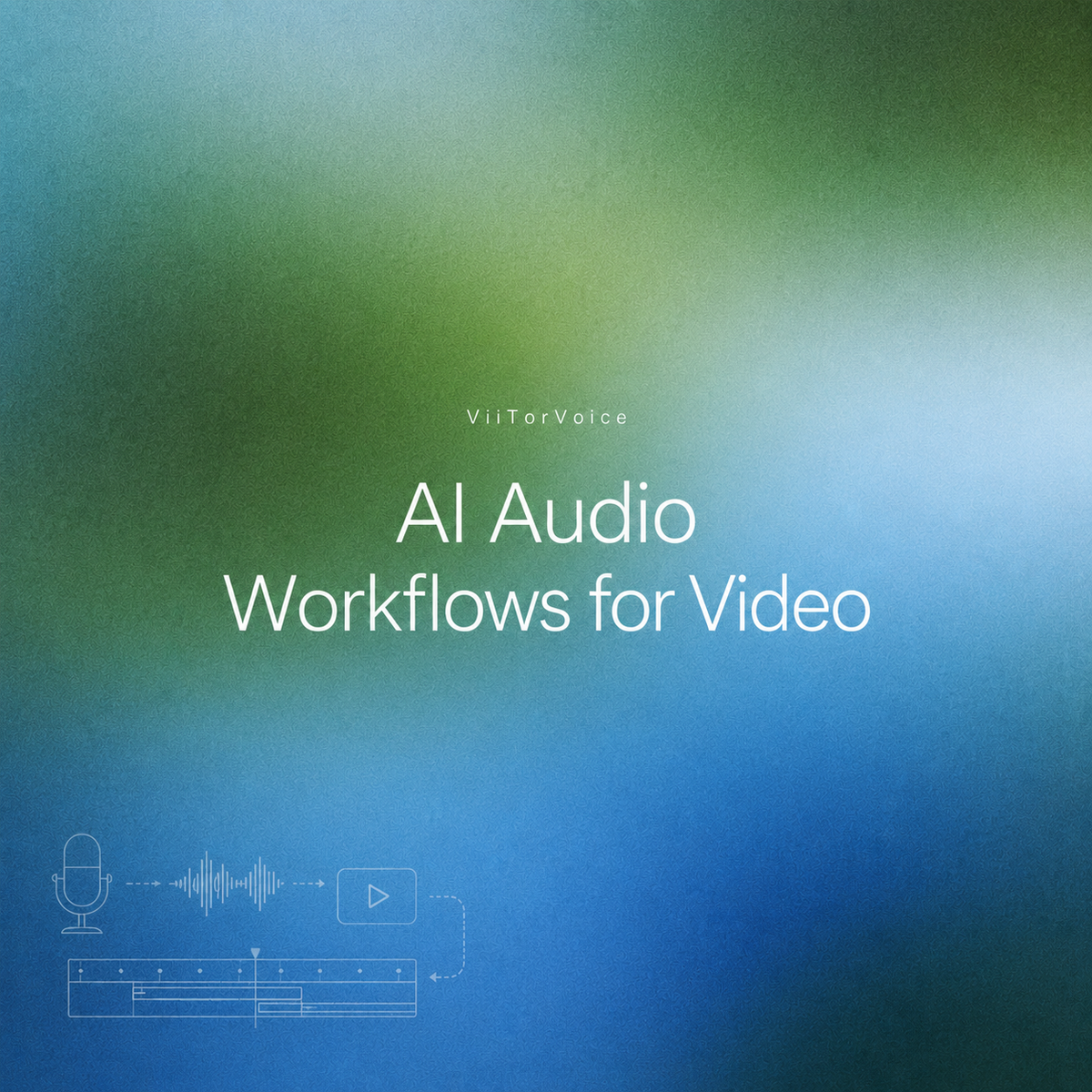 Title card for ViiTorVoice illustrating AI audio workflows for video production.