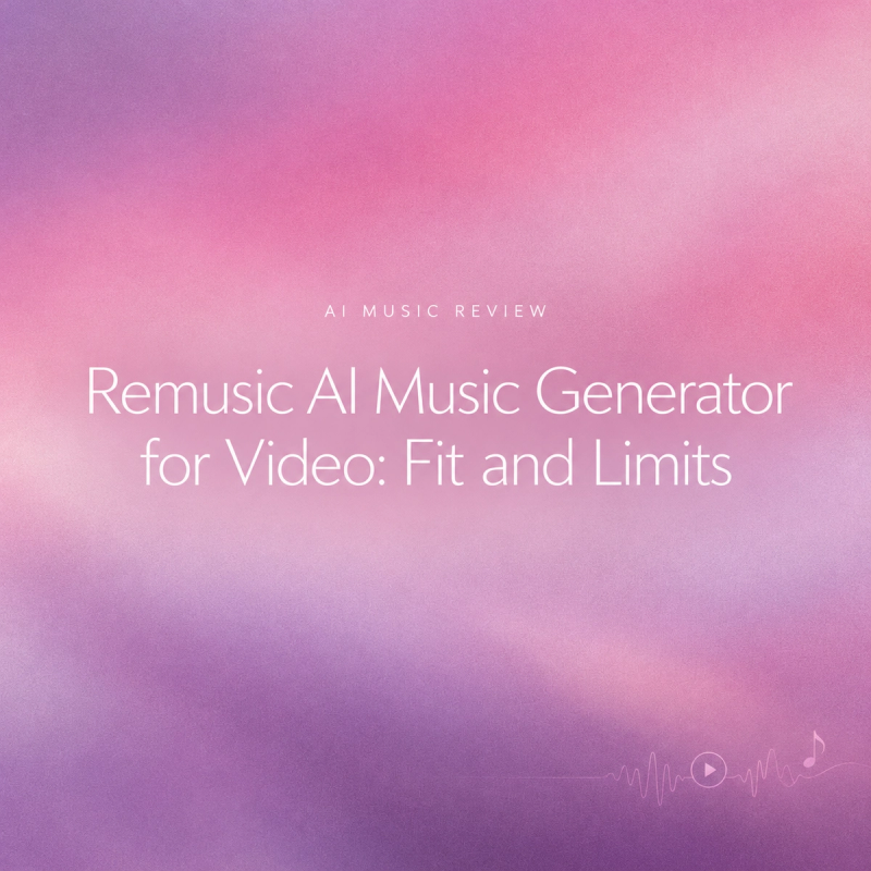 Review of the Remusic AI music generator for video creation, exploring its features, fit, and limits for content creators.