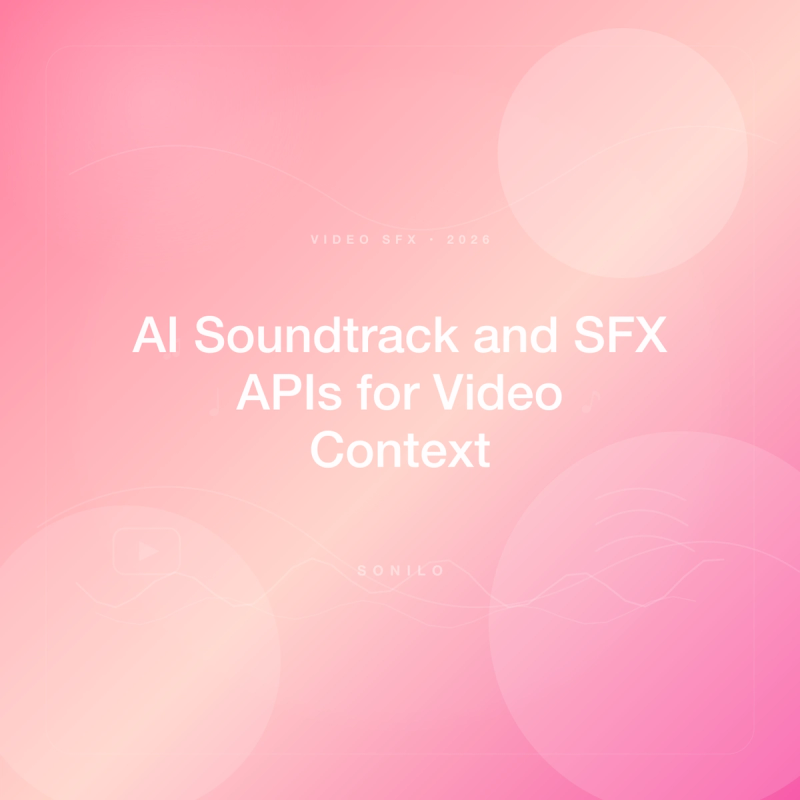Top APIs for Automatically Generating Soundtracks and Sound Effects That Match Video Pacing and Scene Context (2026 Comparison) cover image