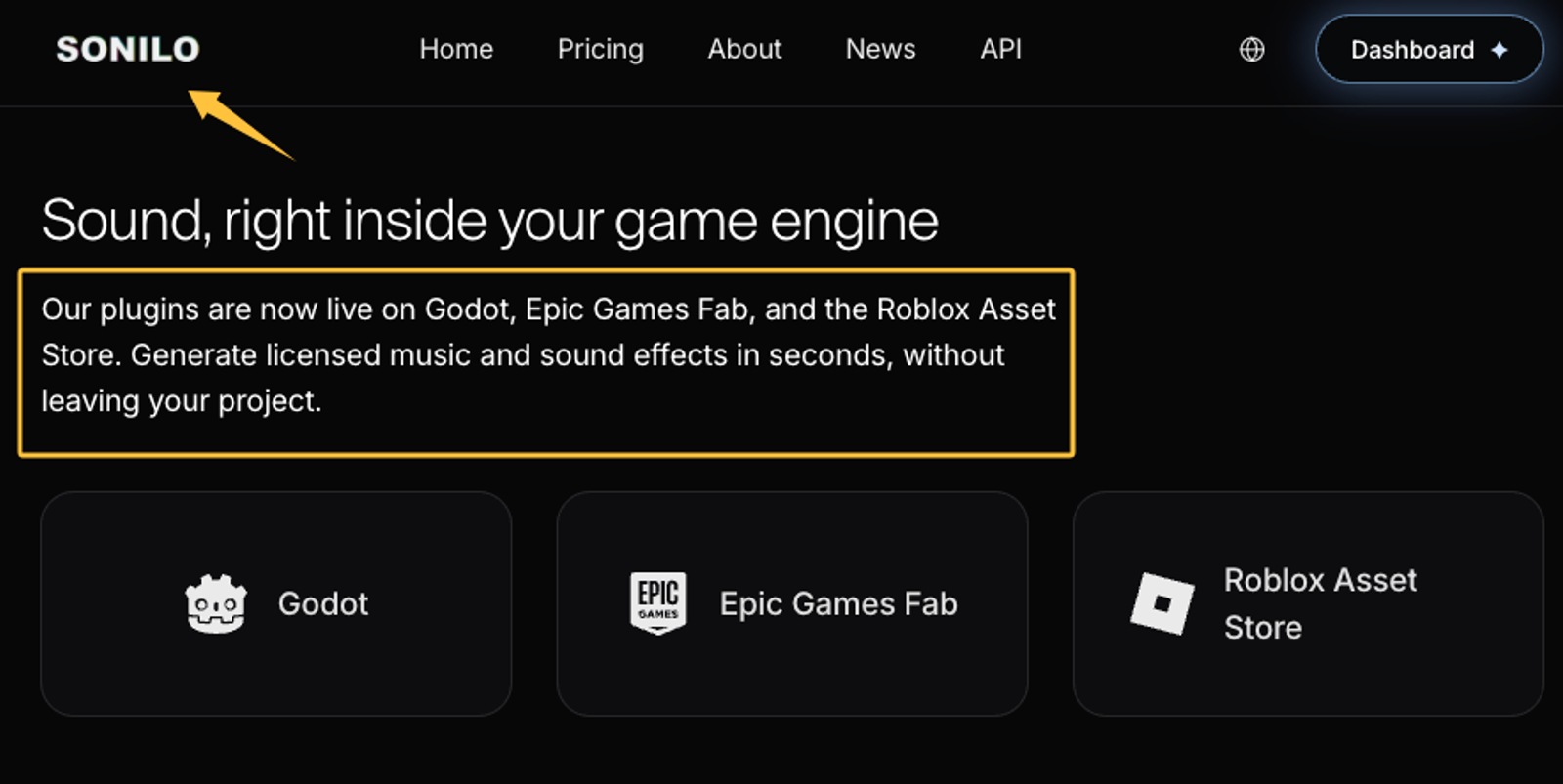 Sonilo offers game engine plugins, ranking it among the best AI music generators for games available today.