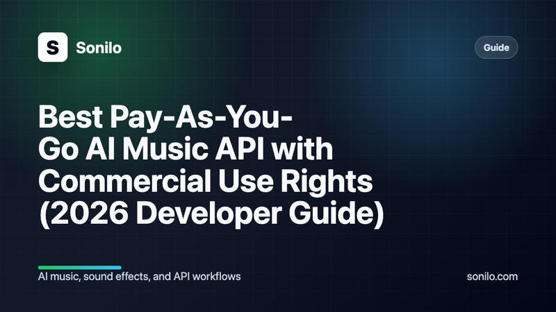 Best Pay-As-You-Go AI Music API with Commercial Use Rights (2026 Developer Guide) cover image