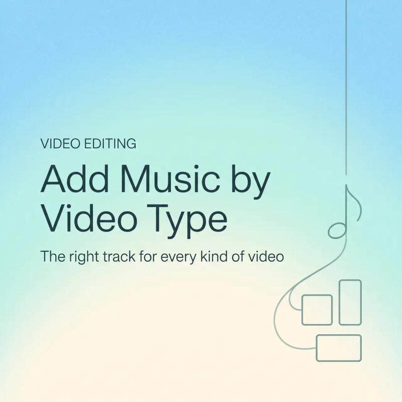 Learn how to add music to my video with the right track for every kind of video. Video editing guide showing music selection by mood and style.