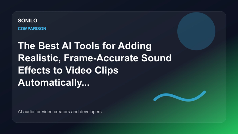 The Best AI Tools for Adding Realistic, Frame-Accurate Sound Effects to Video Clips Automatically (2026) cover image