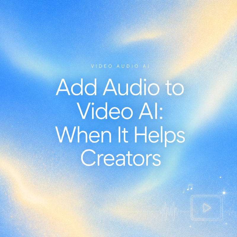 Discover when to add audio to video ai for content creation with this helpful creator guide and title graphic.