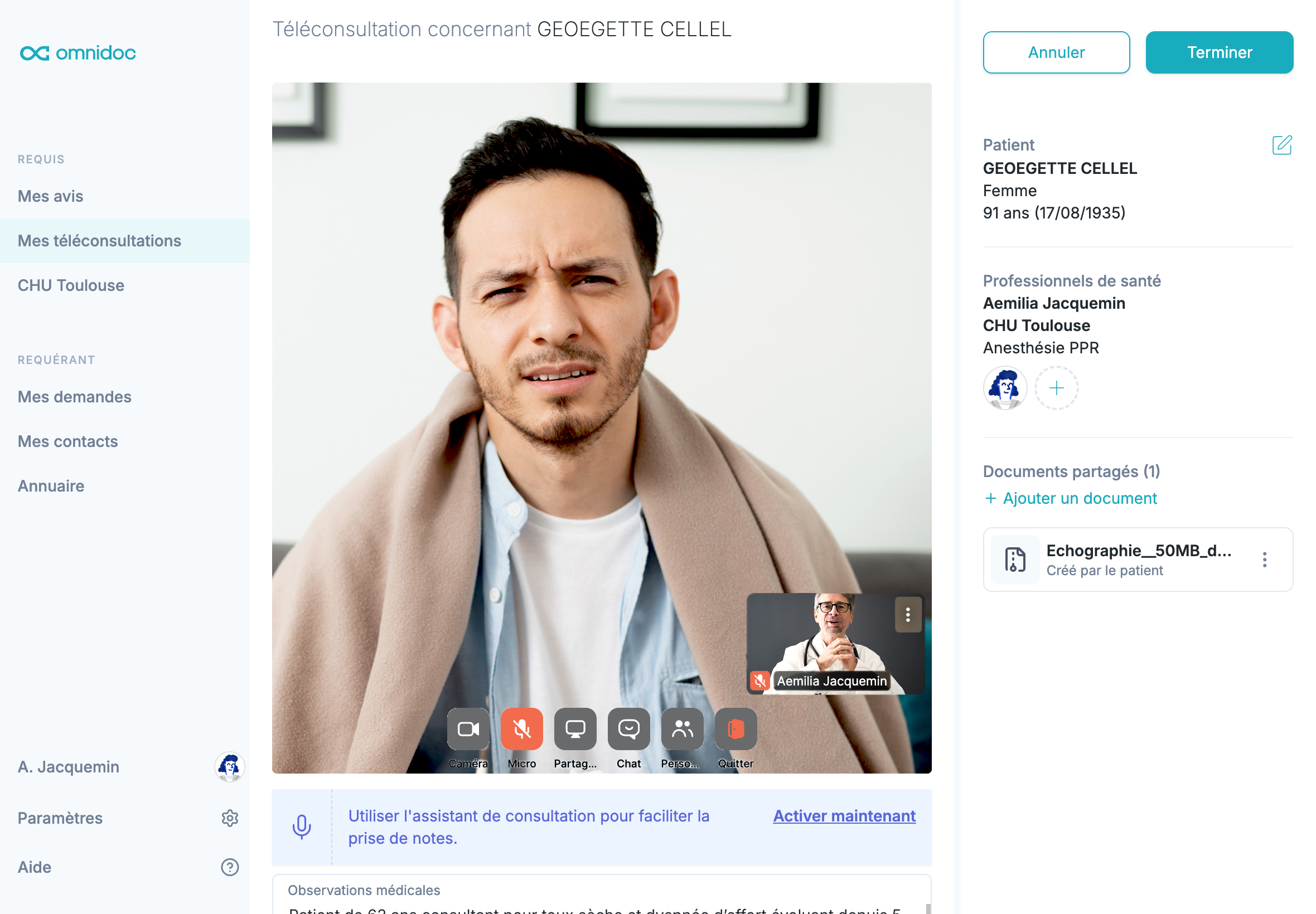 téléconsultation assistée