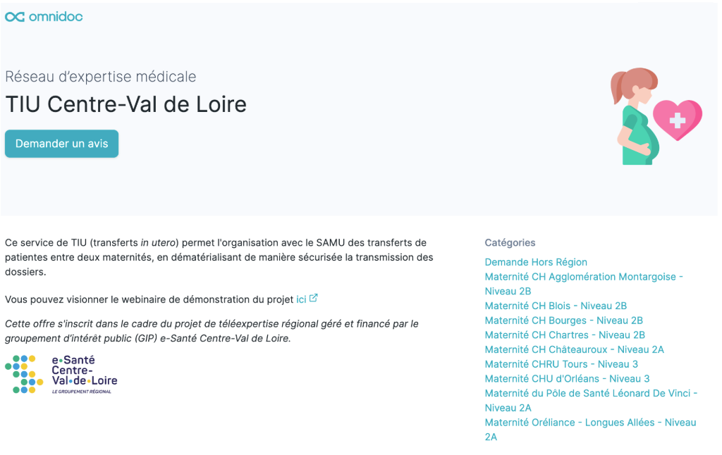 Visuel du réseau de TIU Centre-Val de Loire