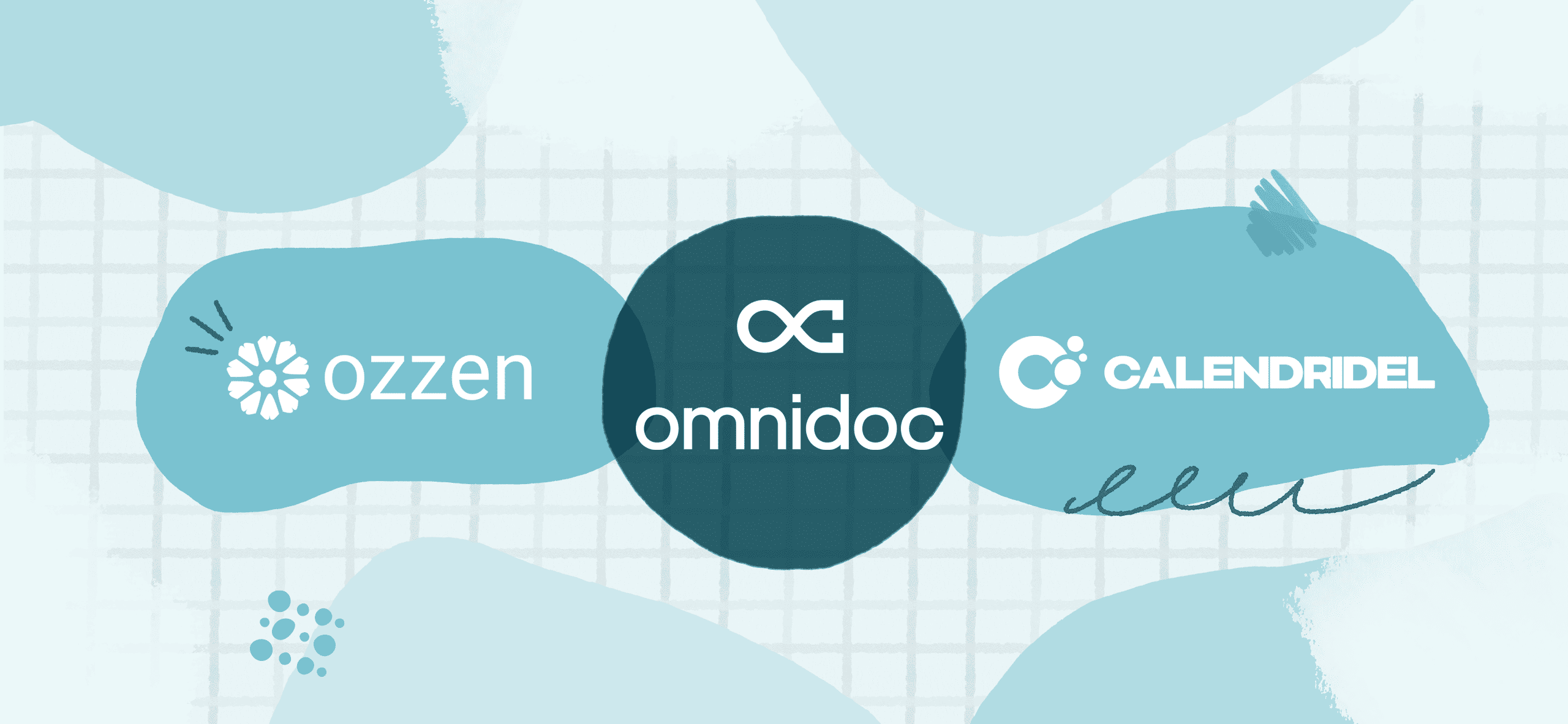 Visuel des logo des entreprises Ozzen Omnidoc et Calendridel