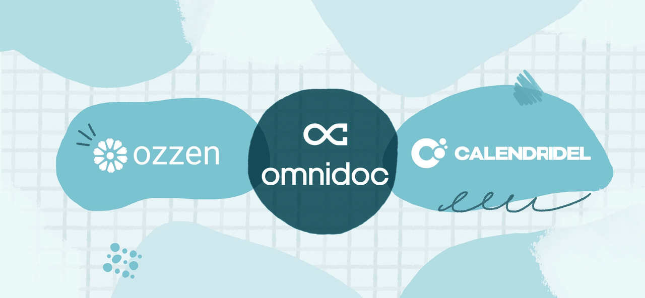 Visuel des logo des entreprises Ozzen Omnidoc et Calendridel