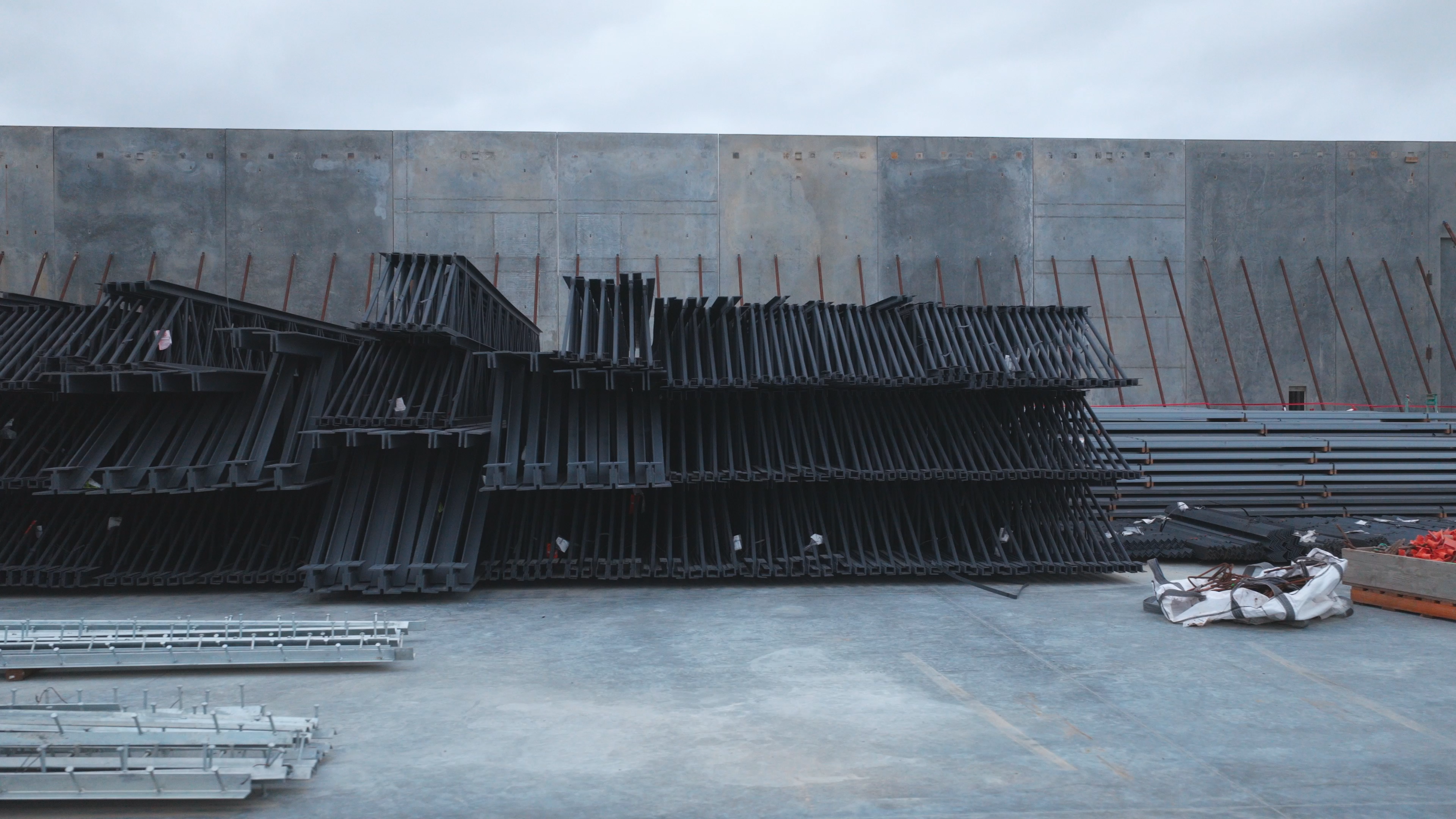 Steel outside the Benson facility