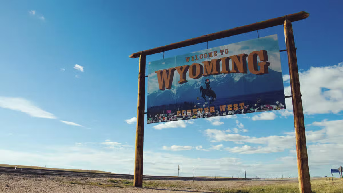 Wyoming Welcome Sign