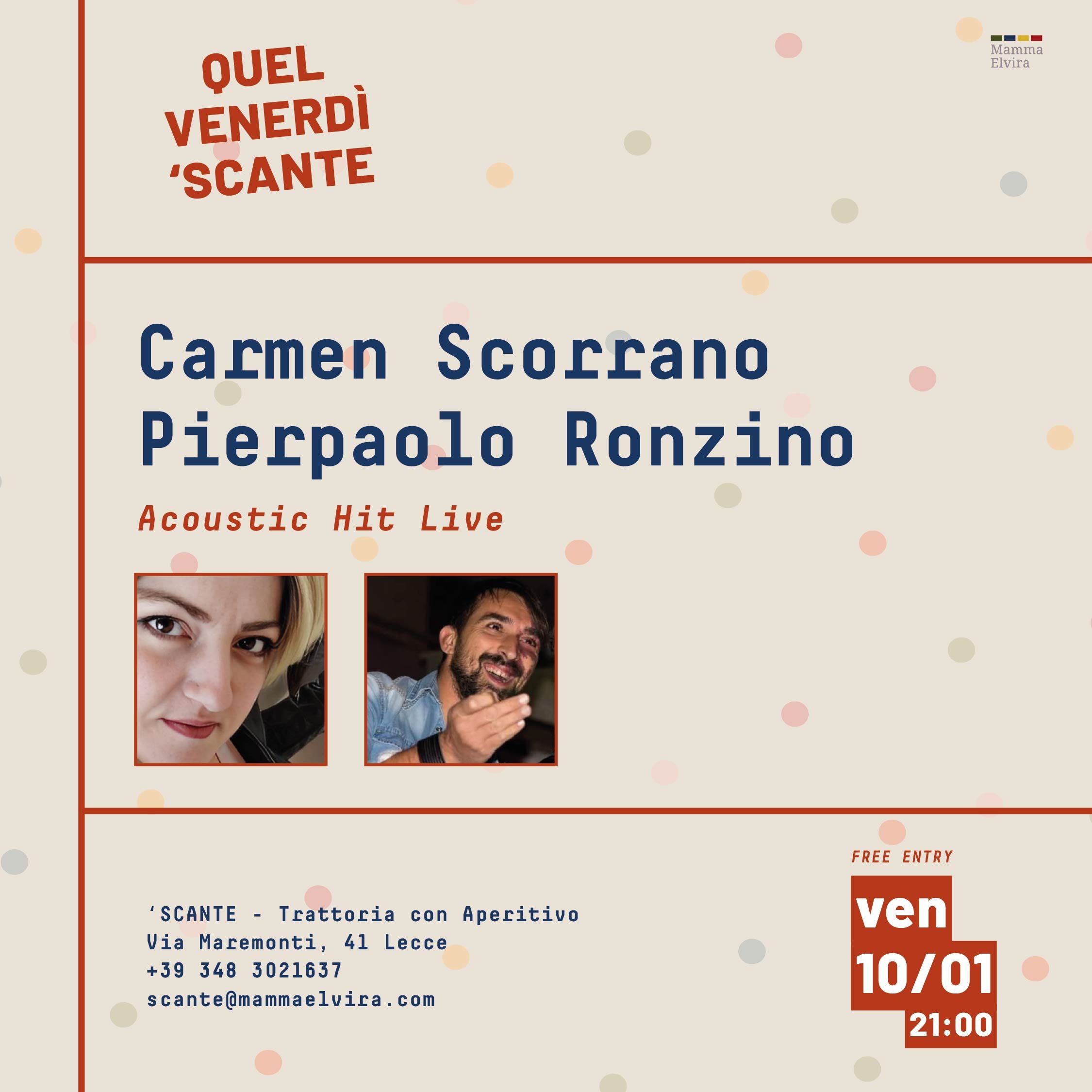 Carmen Scorrano & Pierpaolo Ronzino live cover image