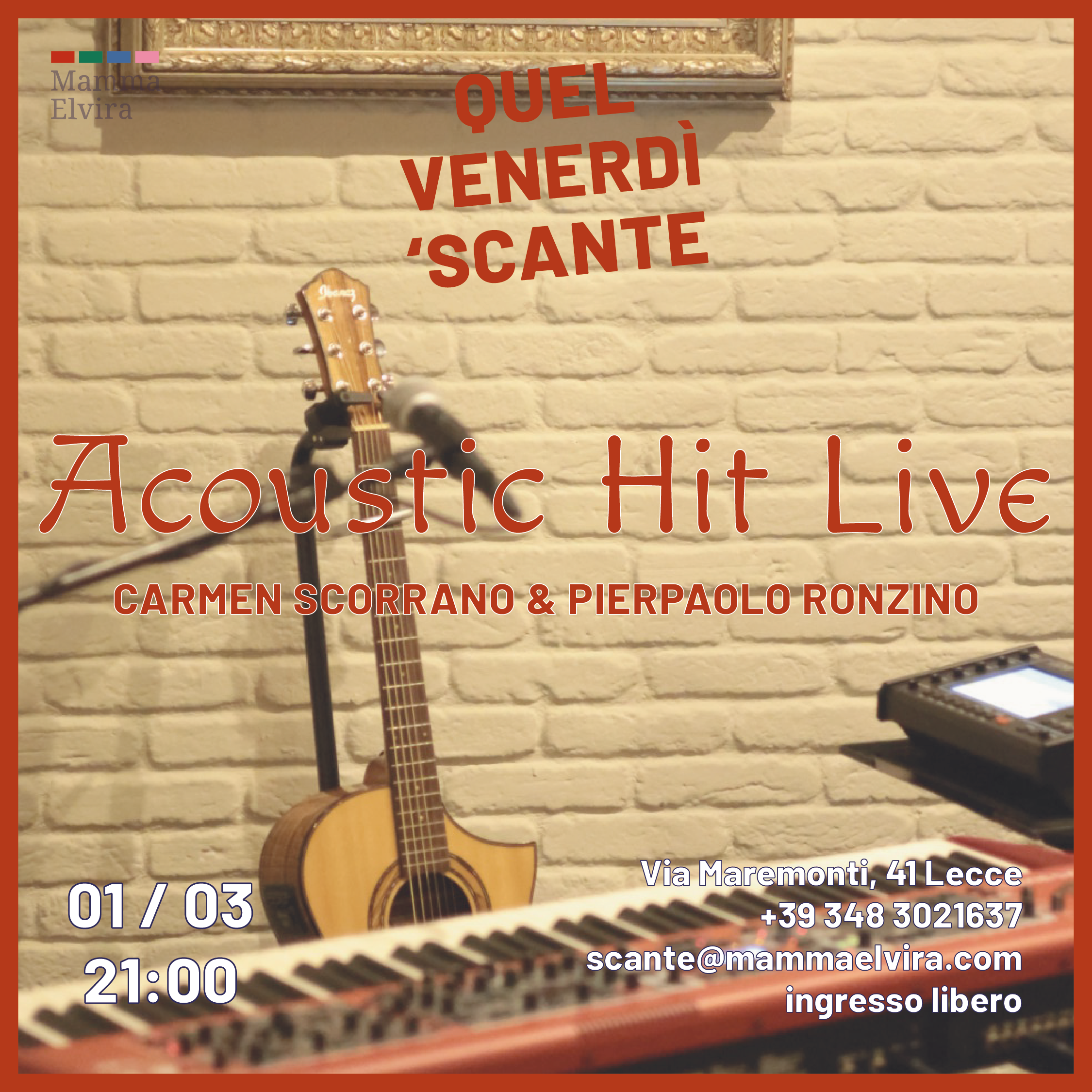 Acoustic Hit Live con Carmen Scorrano e Pierpaolo Ronzino cover image