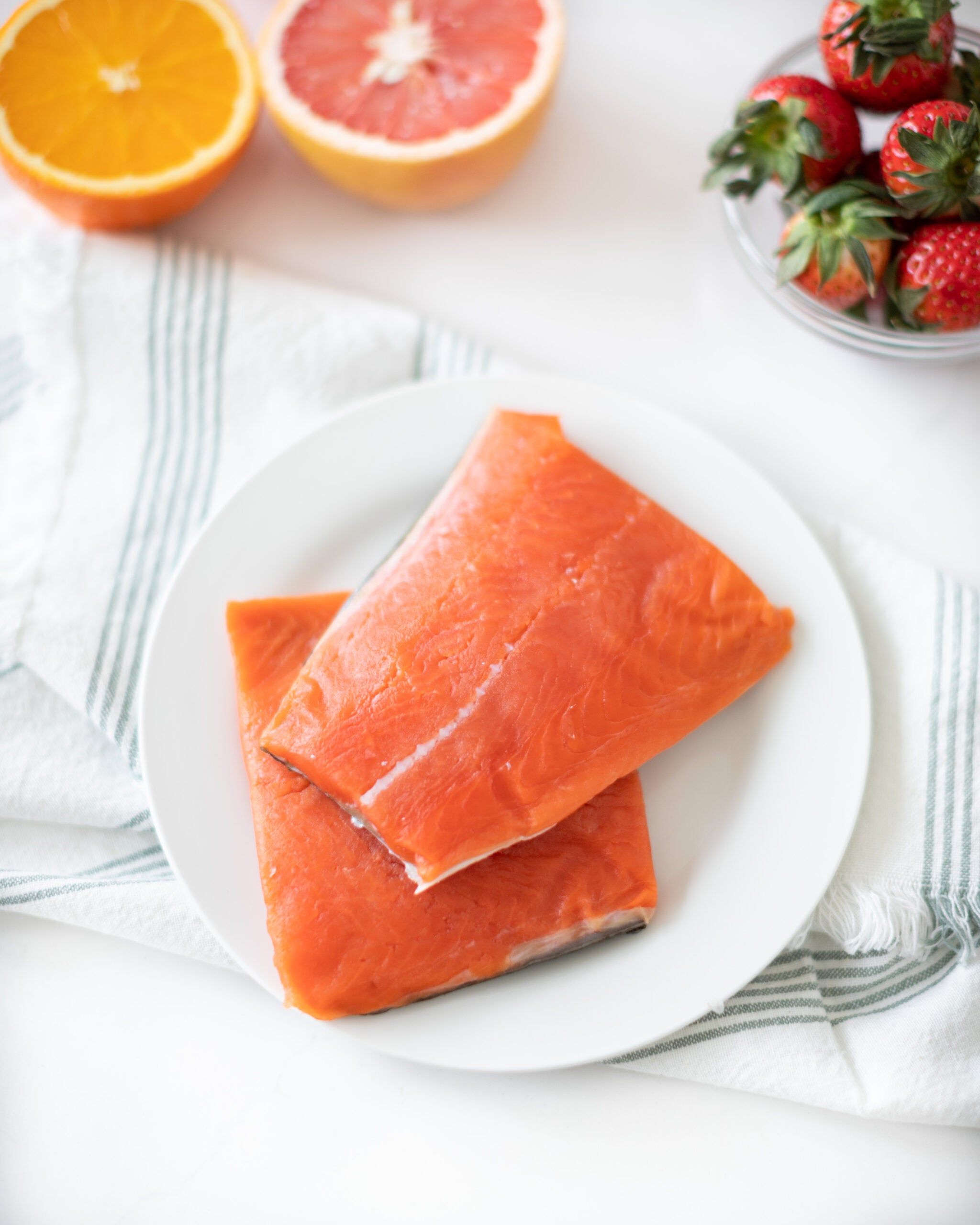 salmon on a plate
