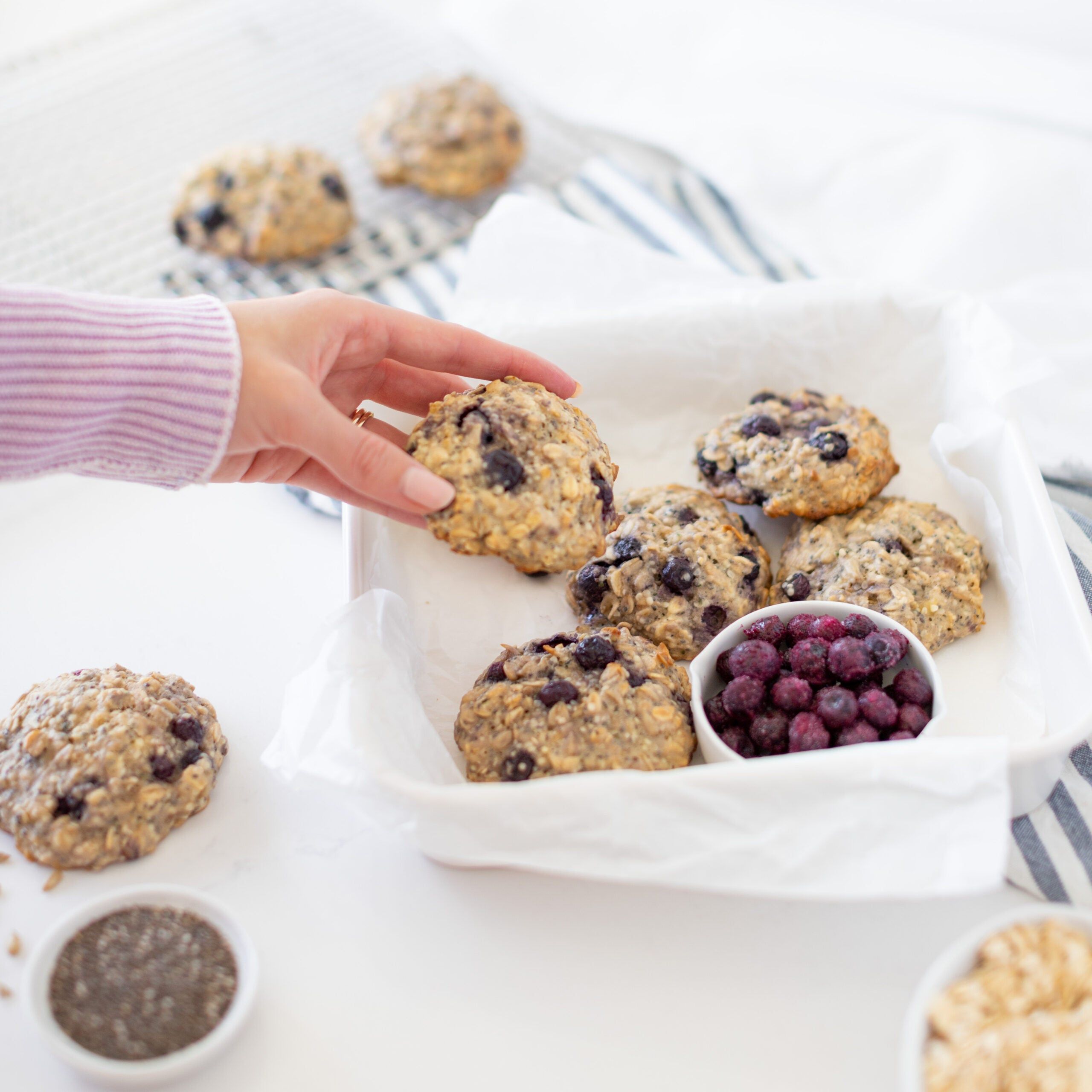 Blueberry Breakfast Cookies