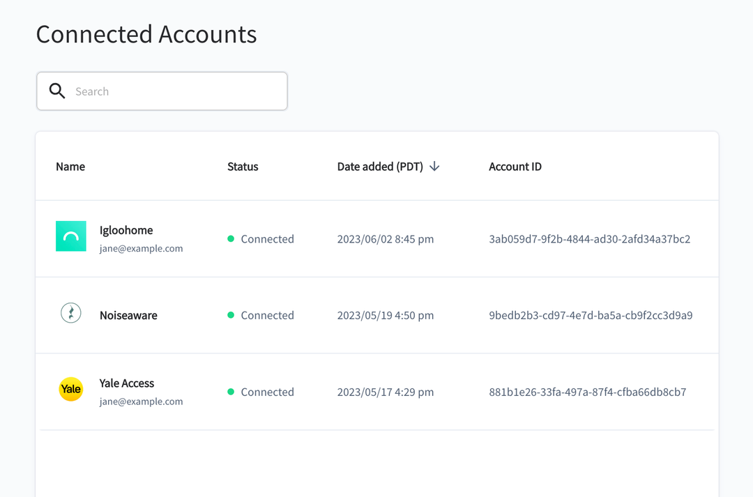 Igloohome Seam dashboard