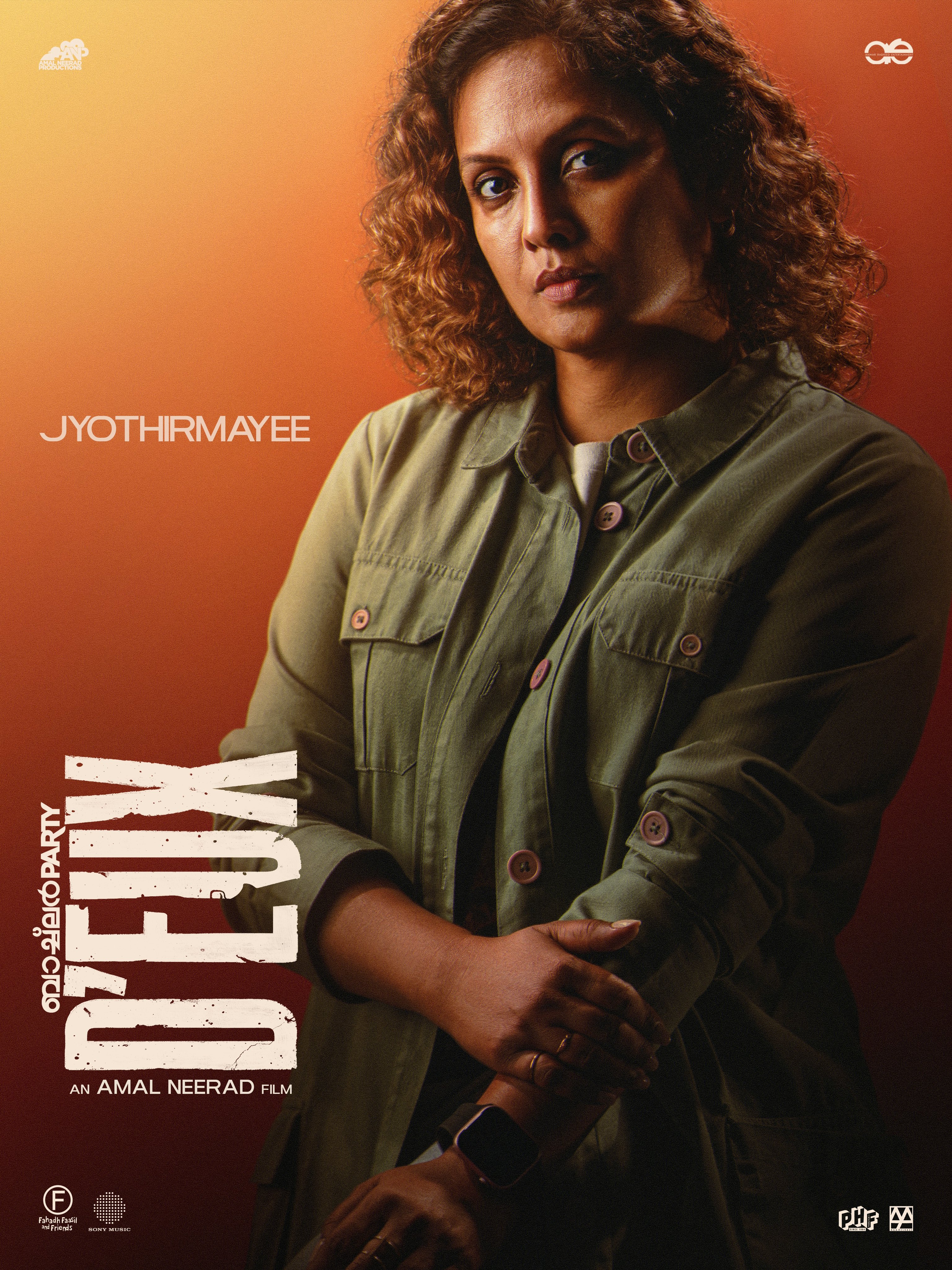 Jyothirmayi as Paulie in an olive shirt on the Bachelor Party D'eux character poster