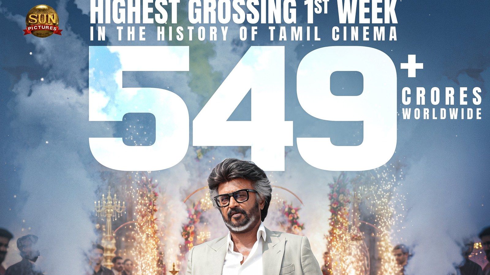 Rajinikanth on Sun Pictures' Jailer 2 first-week Rs 549 crore poster