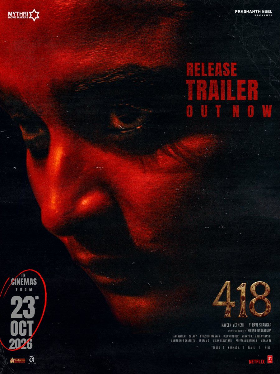 418 horror film poster from Mythri Movie Makers
