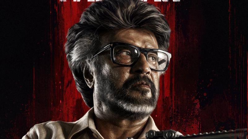 Rajinikanth as Tiger Muthuvel Pandian, in thick black glasses and a grey beard, in the Jailer 2 theme poster.