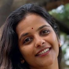 Bhanu Priyamvada smiling, portrait