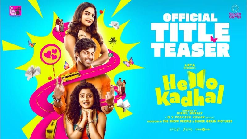 Hello Kadhal official title teaser card with Arya, Nikhila Vimal and Vaishnavi Chaitanya